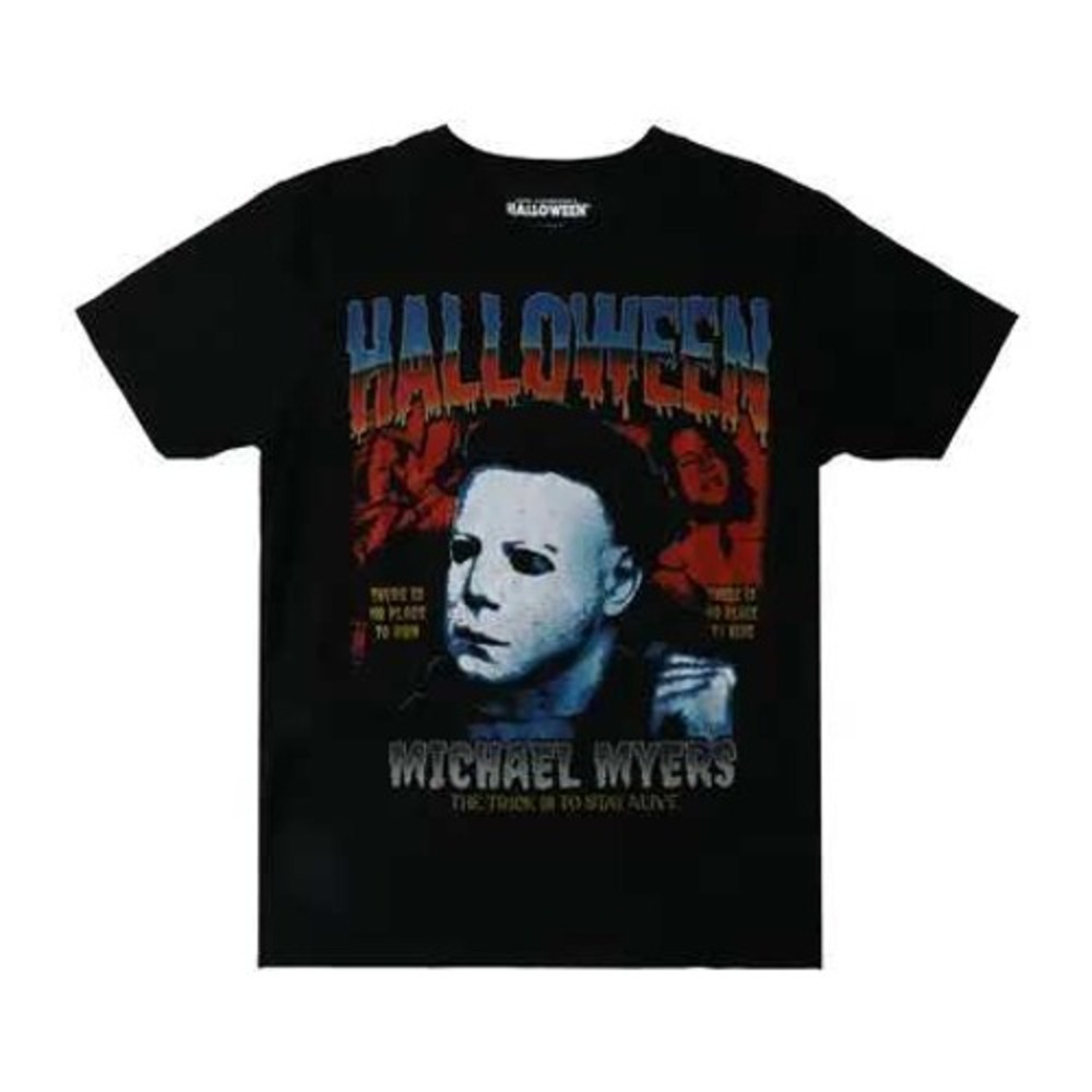 John Carpenter Halloween Michael Myers Graphic T-Shirt Black Horror Movie Tee